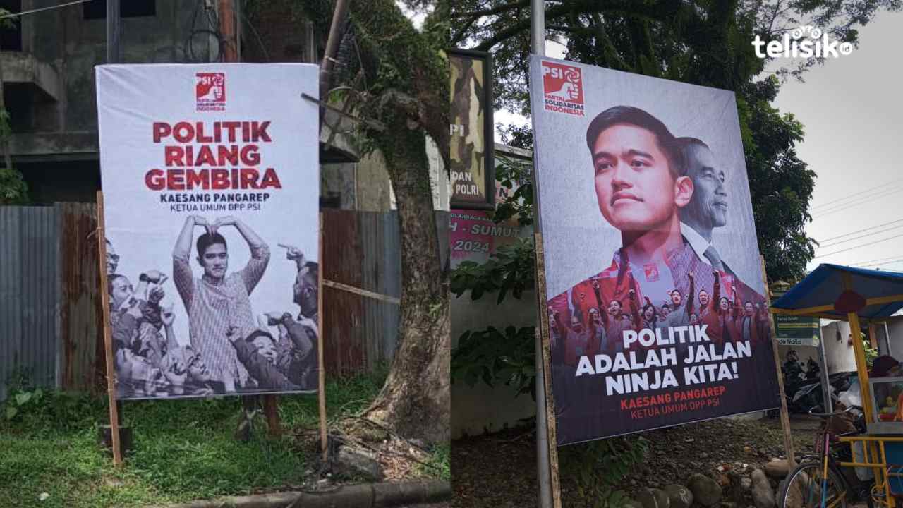 Baliho Kaesang Pangarep Beredar Bertulis Politik Jalan Ninja Kita, PSI Sumatera Utara Komentar