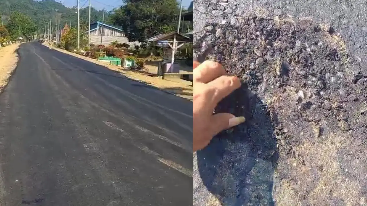 Kualitas Tak Bagus, Proyek Pengaspalan Ruas Jalan di Kolaka Utara Disorot