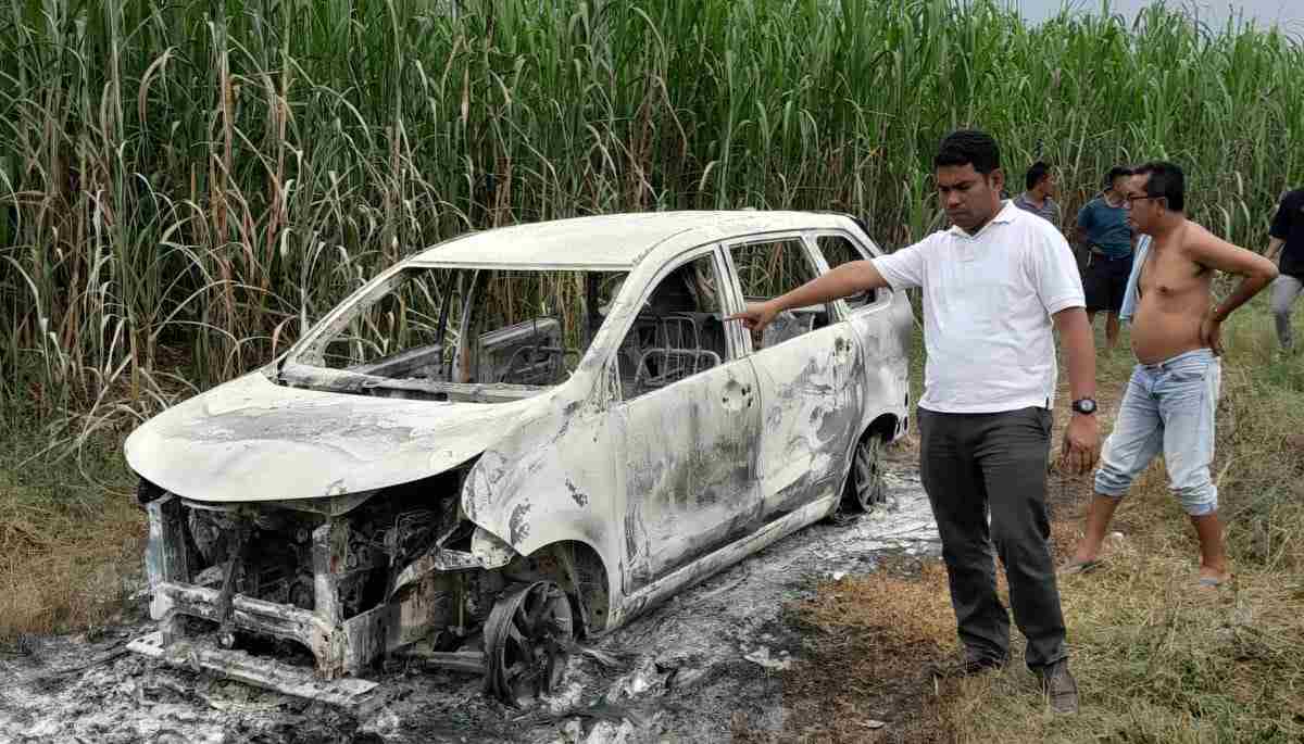 Mobil Pria Beristri Dibakar Selingkuhan di Kebun Tebu Kabupaten Langkat