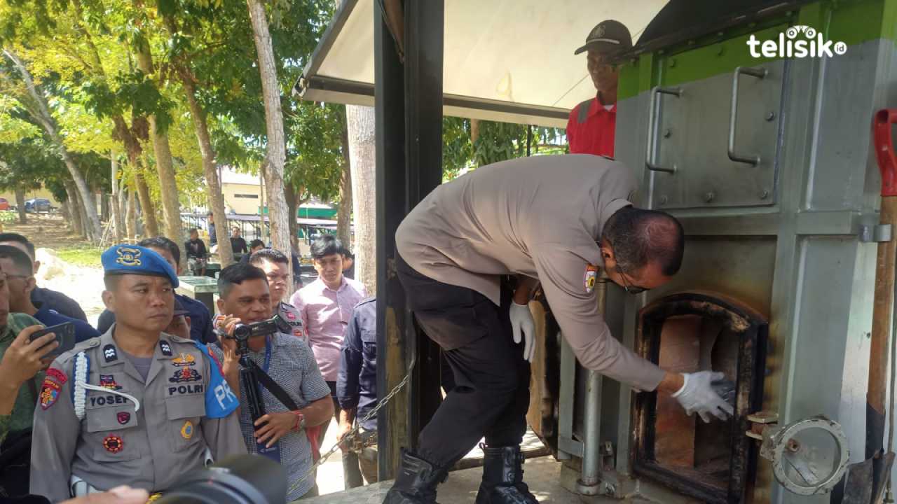 Narkoba Bernilai Rp 4 Miliar Dimusnahkan Polda Sulawesi Tenggara