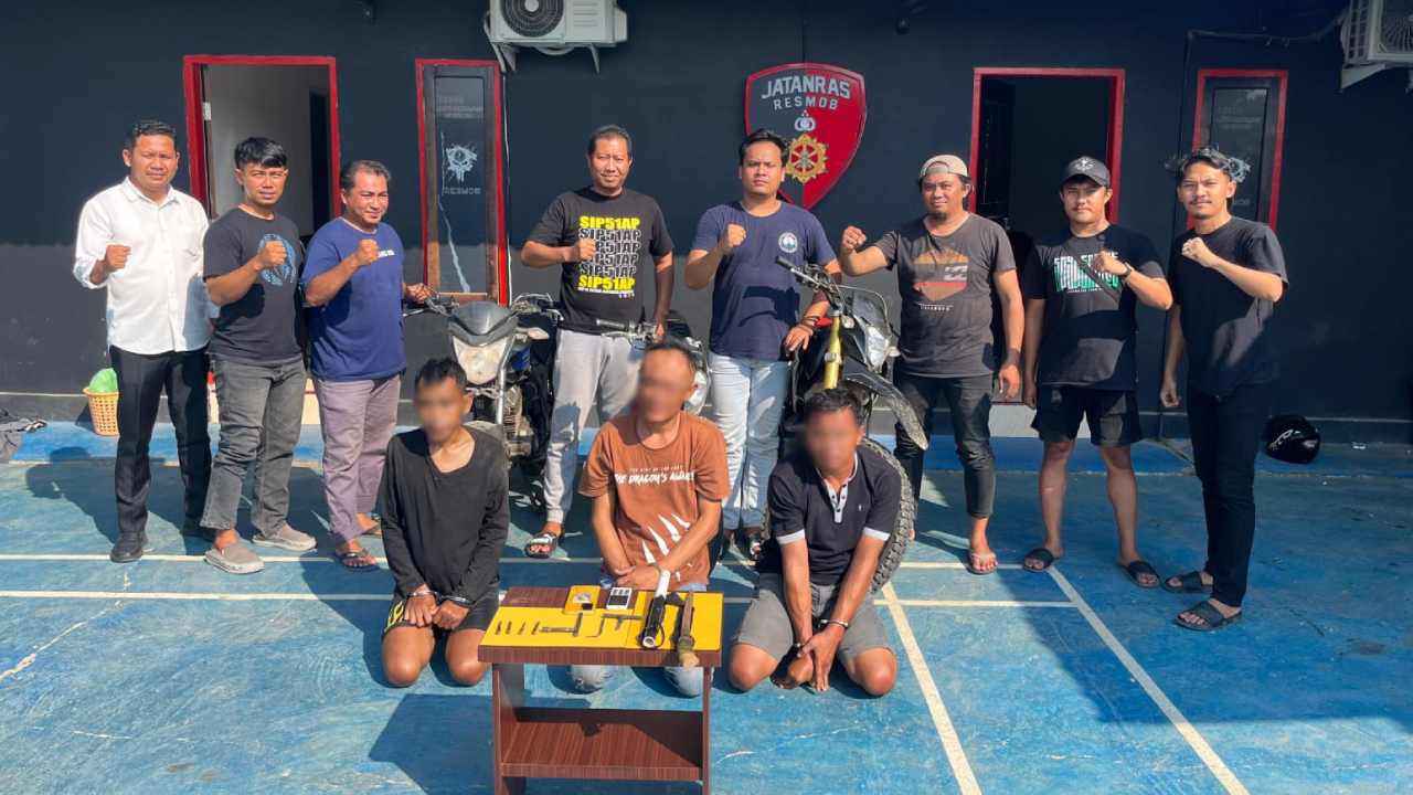 Tim Resmob Polda Sulawesi Tenggara Berhasil Bekuk 3 Spesialis Curanmor di Kota Kendari