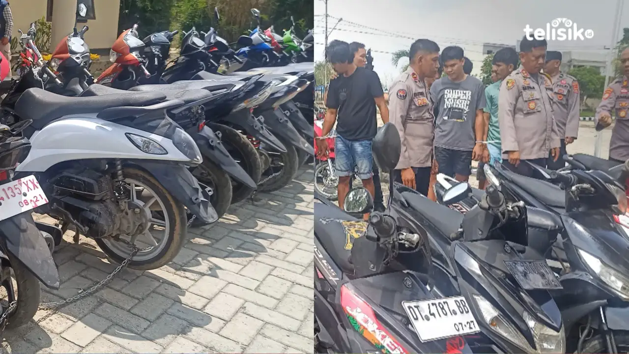 7 Pelaku dan 24 Motor Curian Diamankan Polsek Poasia