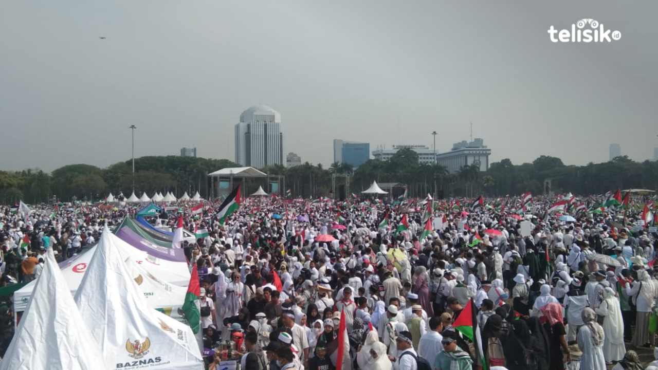 Aksi Bela Palestina Sampaikan Enam Tuntutan, Anies Diteriaki Presiden Sebelum Orasi