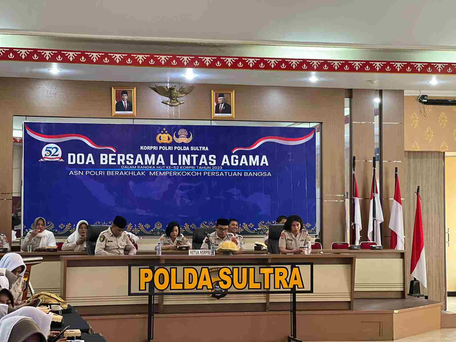 HUT ke-52 Korpri, PNS Polri Polda Sulawesi Tenggara Doa Bersama Lintas Agama