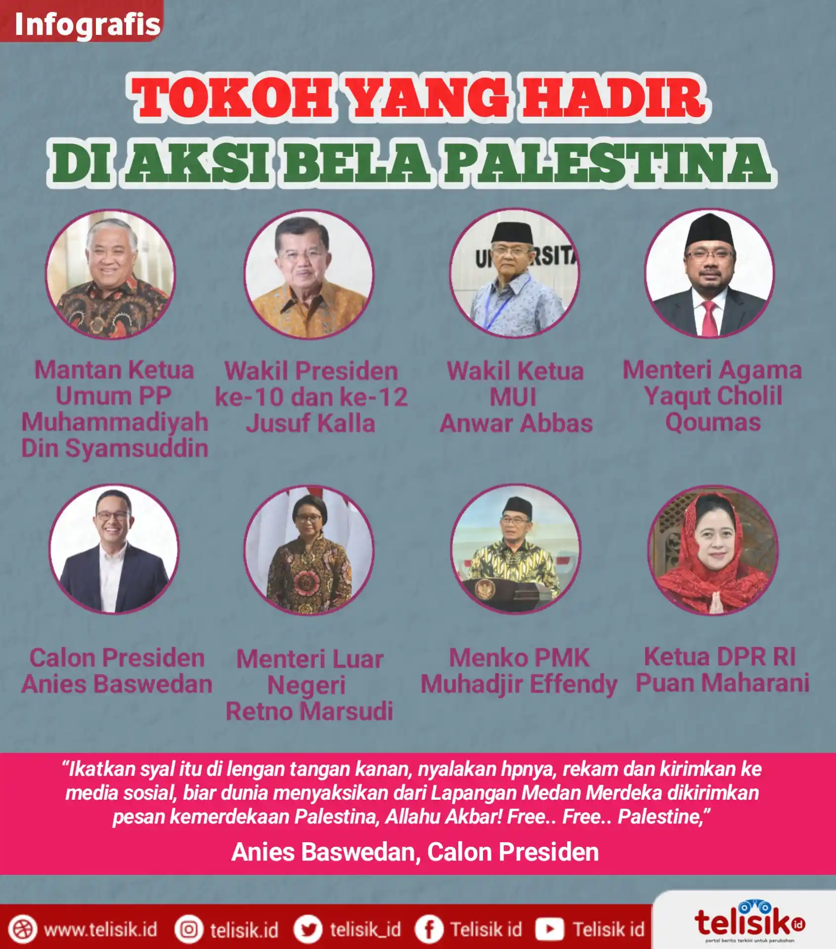 Infografis: Tokoh Yang Hadir di Aksi Bela Palestina 