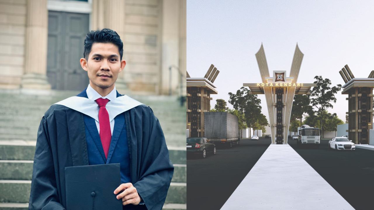 Ini Sosok Perancang Desain Gerbang Batas Kota Kendari, Arsitek Putra Daerah Penerima Beasiswa di Inggris