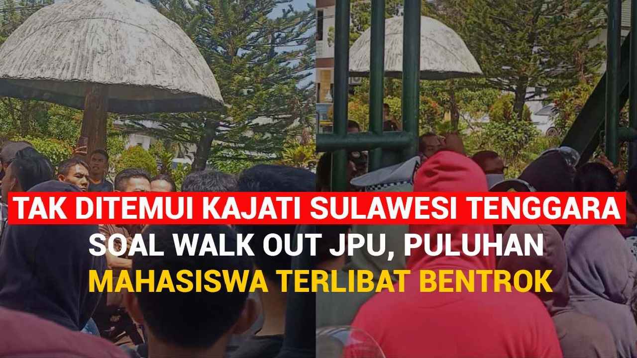 Video: Tak Ditemui Kajati Sulawesi Tenggara Soal Walk Out JPU, Puluhan Mahasiswa Terlibat Bentrok