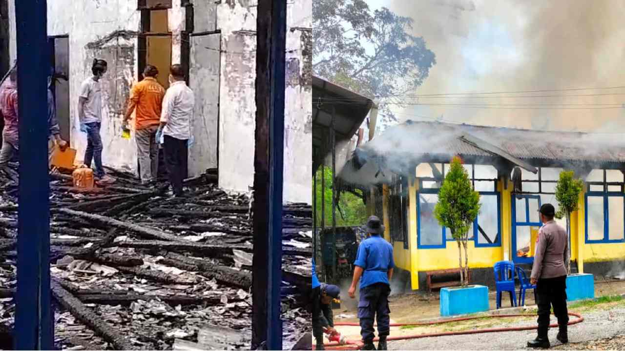 Bangunan di Kompleks Perkantoran Bumi Praja Kantor Dinas Sosial Sulawesi Tenggara Dilalap Api