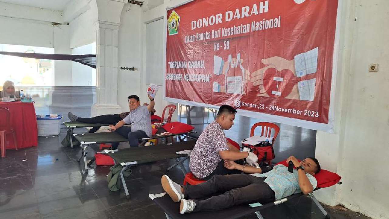 HKN ke-59, Dinkes Sulawesi Tenggara Kumpulkan 100 Kantung Darah Siap Didonorkan