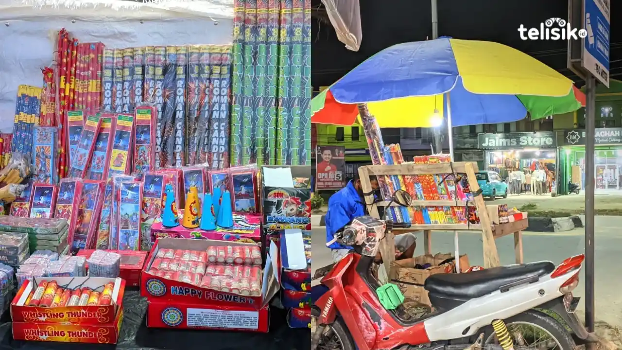 Pedagang Petasan Akhir Tahun Keluhkan Banyak Pesaing