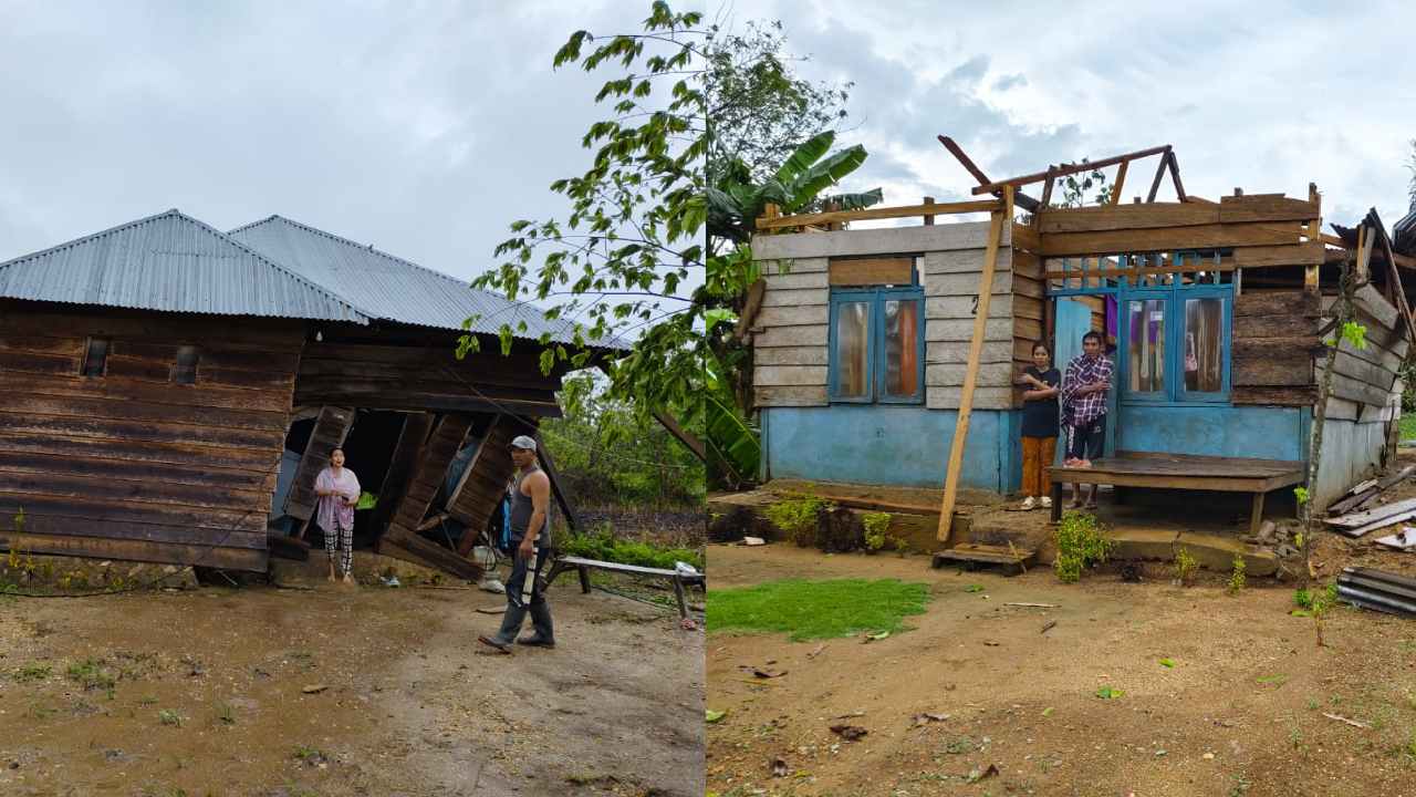 Puluhan Rumah Warga Desa Tongauna Kolaka Timur Diterjang Angin Puting Beliung