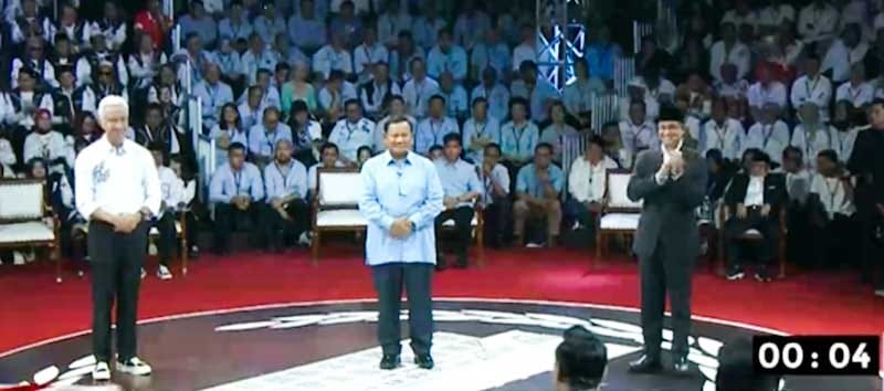 Visi dan Misi Capres: Anies Tegakkan Hukum yang Adil, Prabowo Wakafkan Nyawa Perjuangkan HAM, Ganjar Pemerataan Pembangunan