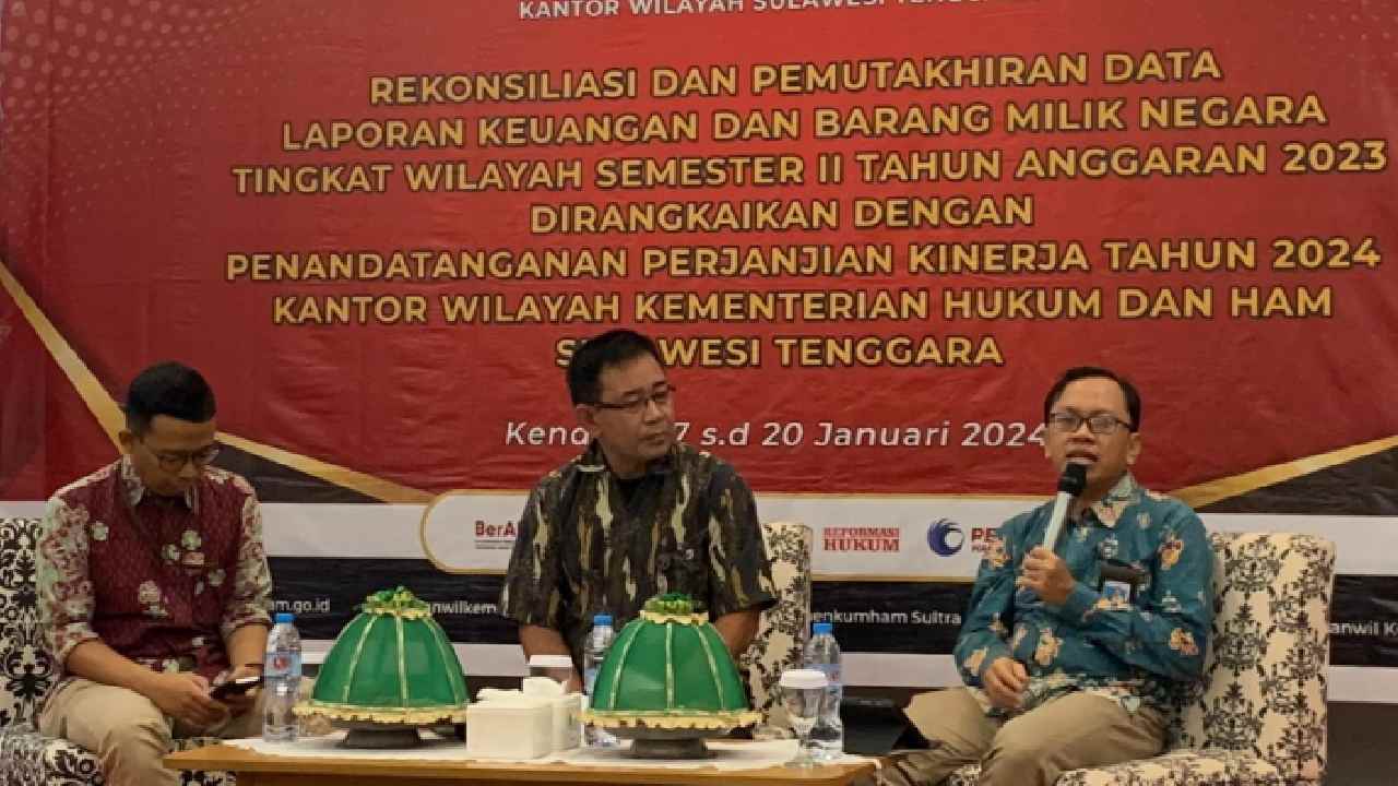 Kanwil Kemenkumham Sulawesi Tenggara Lakukan Pemutakhiran Data Laporan Keuangan dan BMN