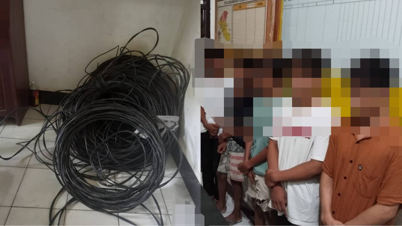 Komplotan Maling Digulung Polsek Baruga, Curi Kabel di Nanga-nanga Kendari
