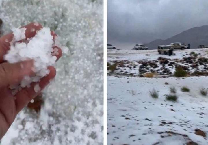 Pergantian Tahun 2023, Arab Saudi Diselimuti Salju