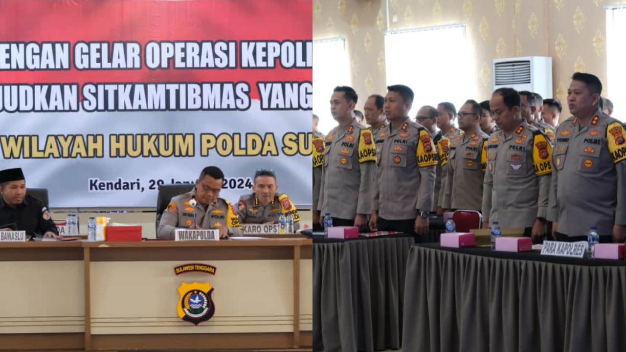 Polda Sulawesi Tenggara Kuatkan Koordinasi Sukseskan Pemilu