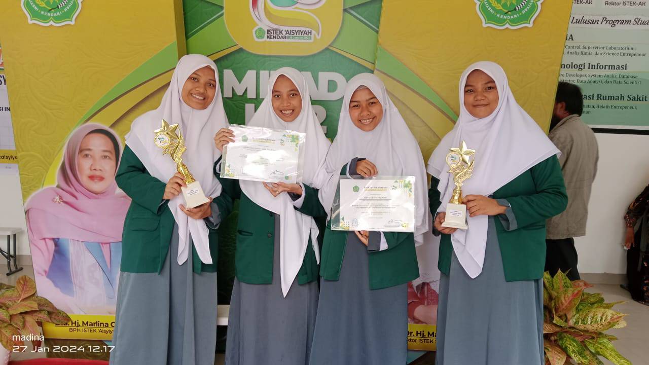 Siswi SMA Bina Insan Mandiri Al Masrur Kendari Sabet Juara Lomba Poster Ilmiah se-Sulawesi Tenggara