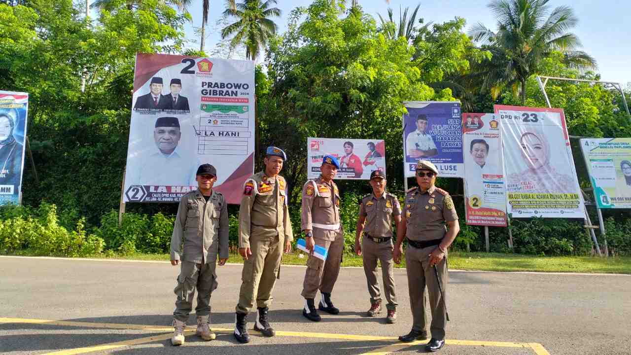 Tegas Domisili ASN, Satpol PP Sweeping di Perbatasan Muna dan Muna Barat