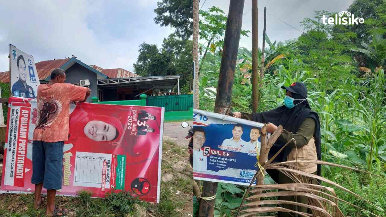 Berburu Baliho Bekas di Masa Tenang Pemilu