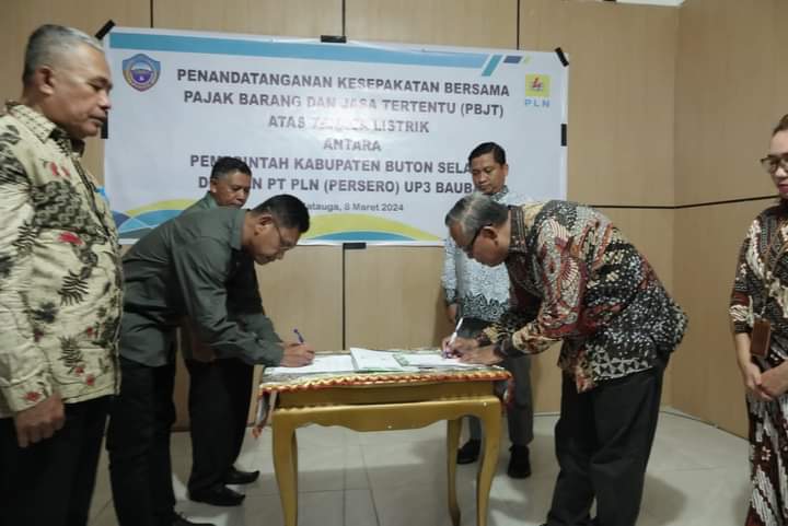 Jalin Sinergitas, Pemkab Buton Selatan Teken Kesepakatan Bersama PT PLN