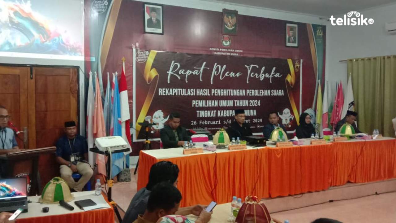 KPU Muna Mulai Gelar Pleno Rekapitulasi, Terisa Dua PPK Belum Tuntas