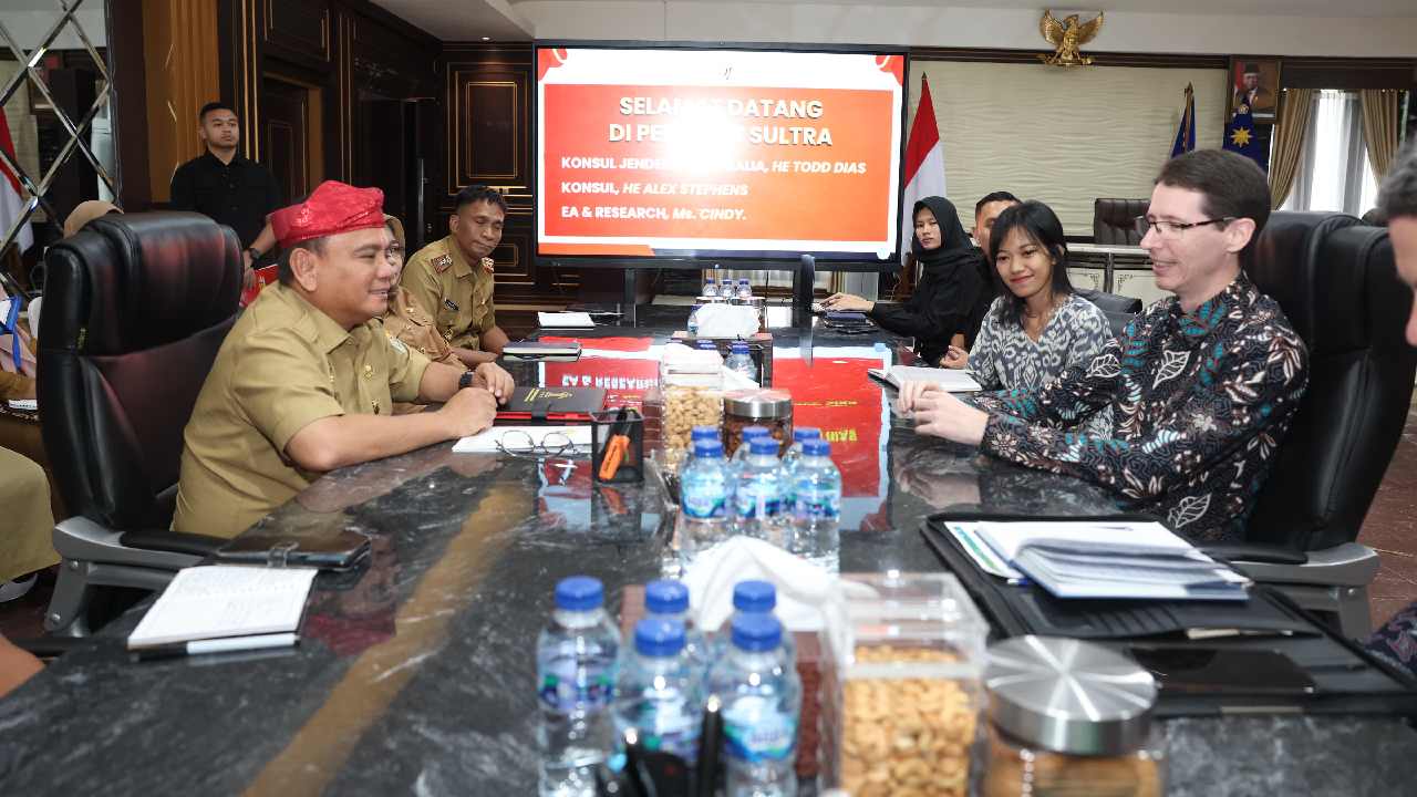 Pj Gubernur Sulawesi Tenggara Bahas Kerjasama dengan Konsulat Jenderal Australia