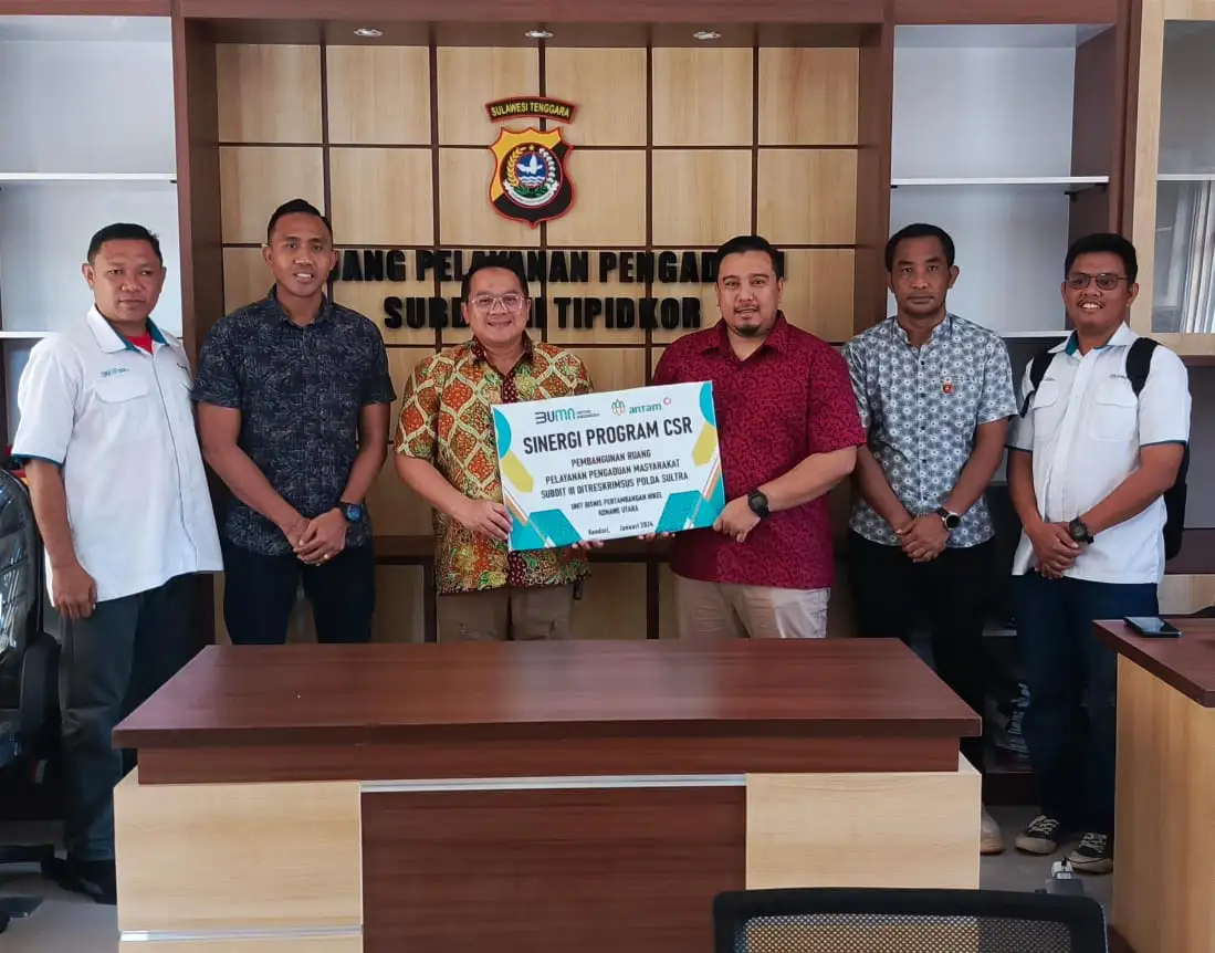 Sinergi Program CSR, PT Antam Bantu Pembangunan Polda Sulawesi Tenggara