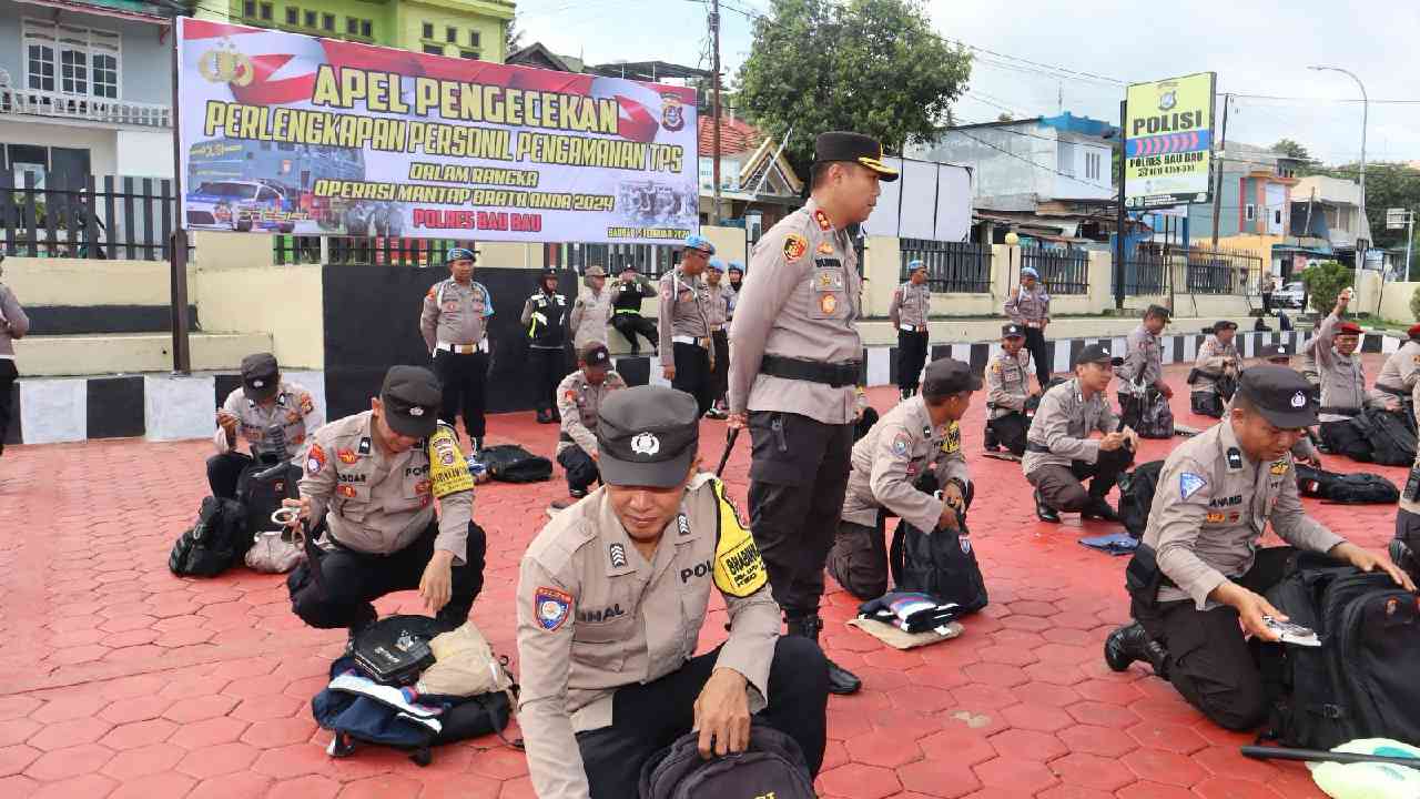 Turunkan Ratusan Personil, Polres Baubau Petakan TPS Rawan Pemilu