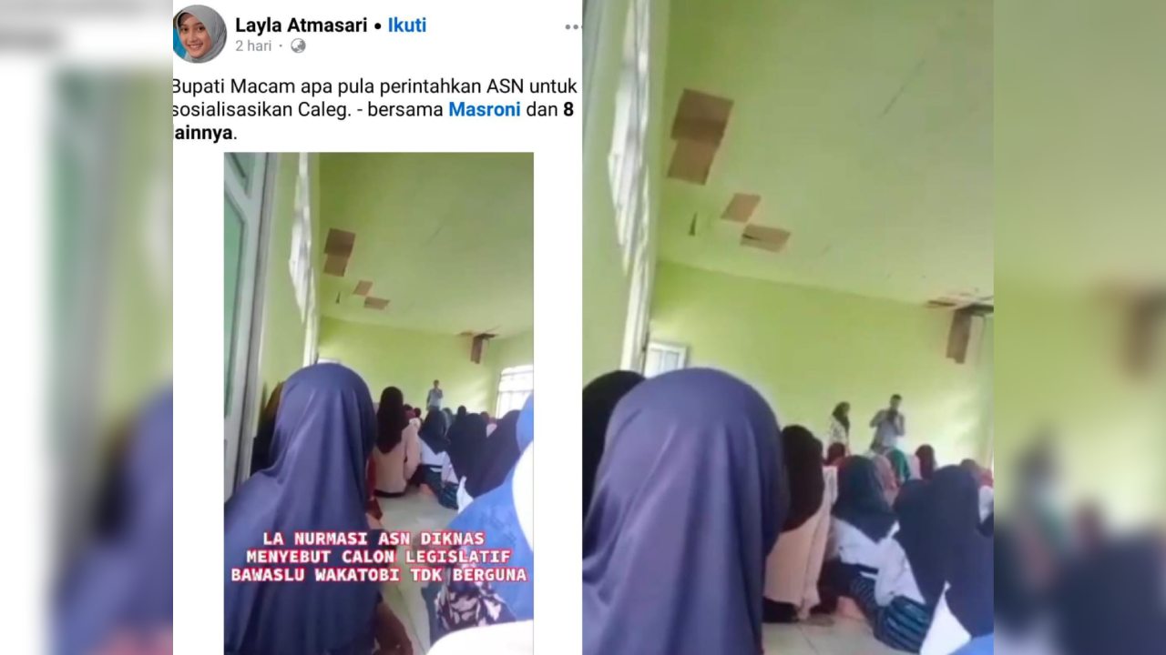 Viral Video Diduga Bupati Wakatobi Ajak ASN Kampanyekan Caleg, Bawaslu Bakal Pleno