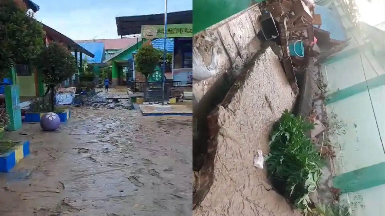 Diluluhlantakkan Banjir, SMPN 2 Kendari Penuh Lumpur dan Fasilitas Hancur