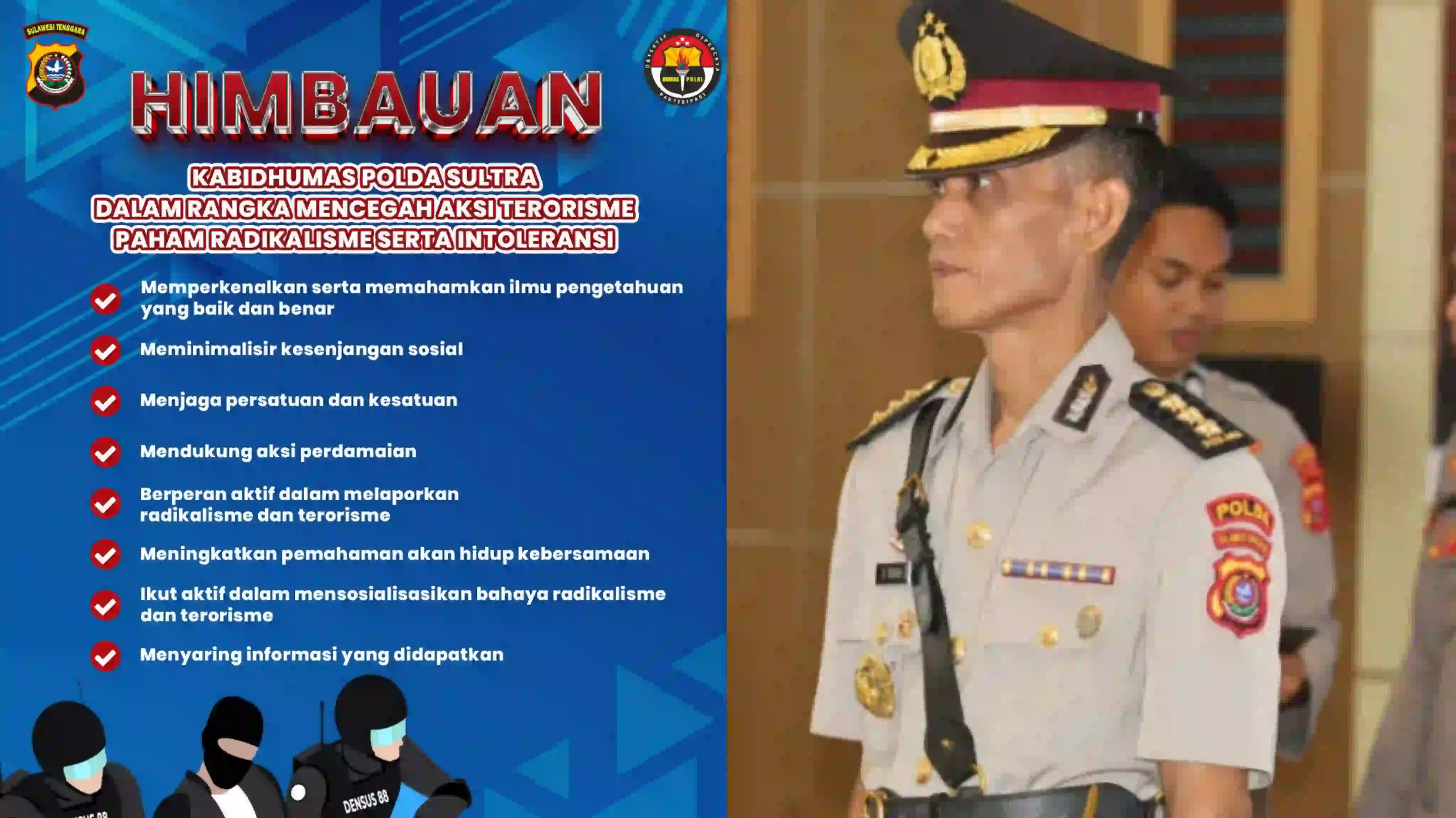 Tips Cegah Paham Radikal dan Terorisme dari Polda Sulawesi Tenggara
