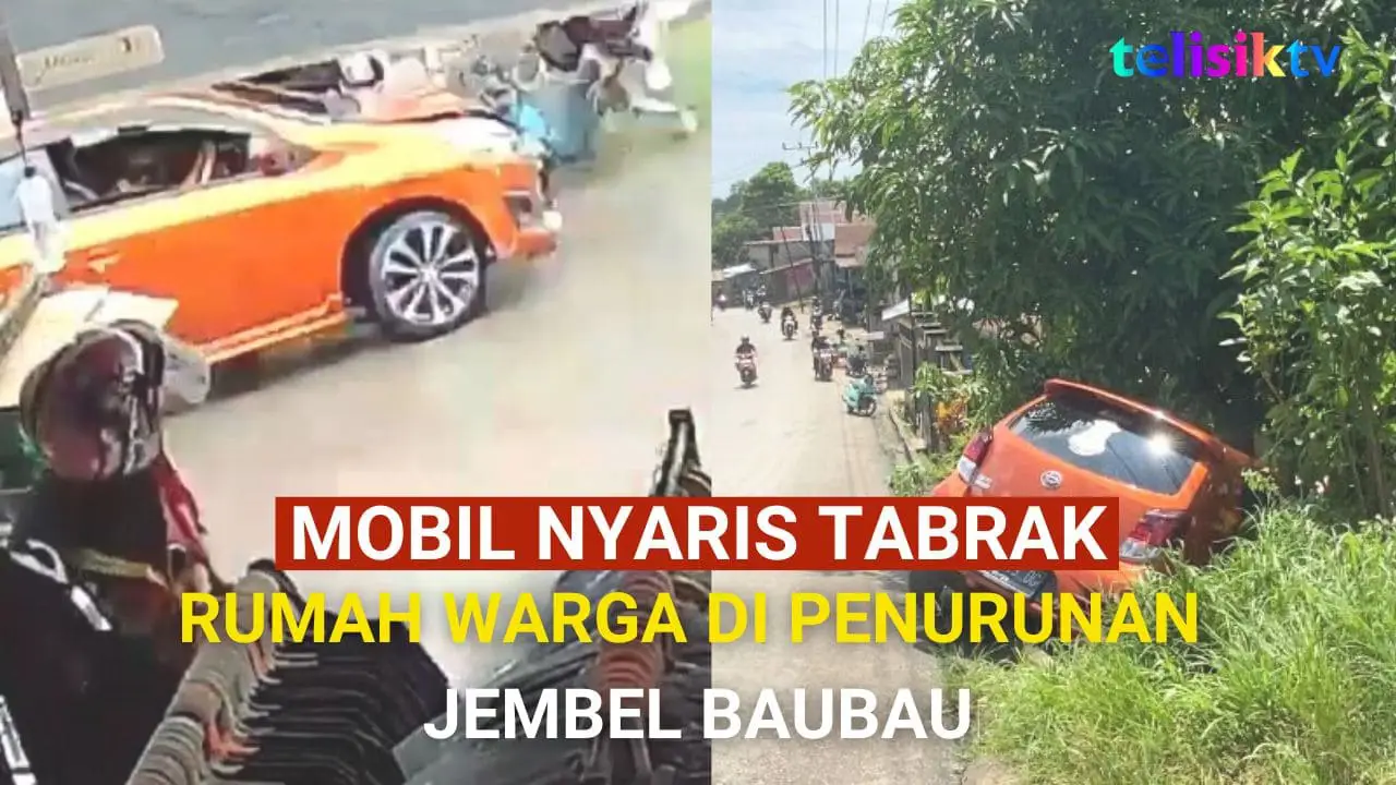 Video: Mobil Nyaris Tabrak Rumah Warga di Penurunan Jembel Baubau