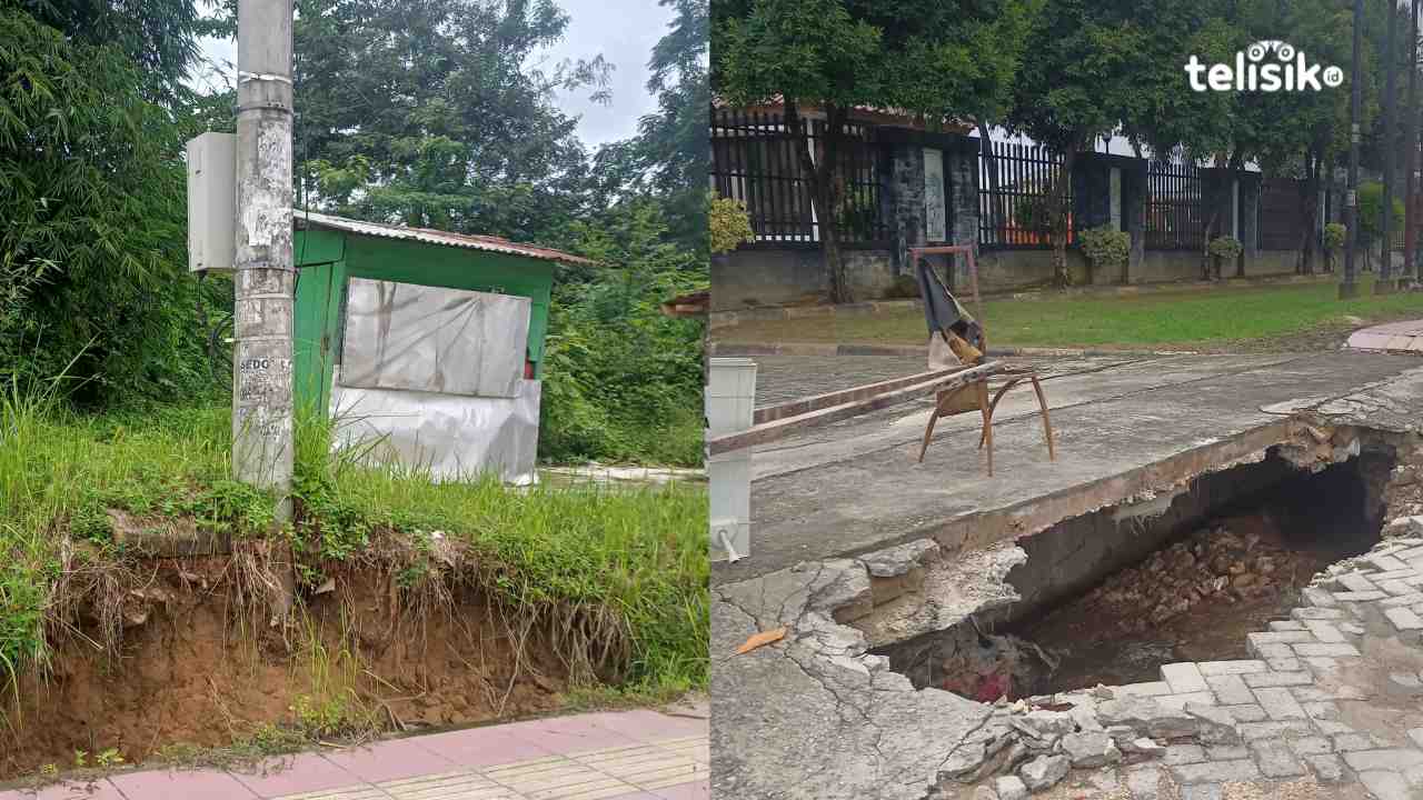 Warga Keluhkan Trotoar Arah Kantor Gubernur Sulawesi Tenggara Mulai Rusak