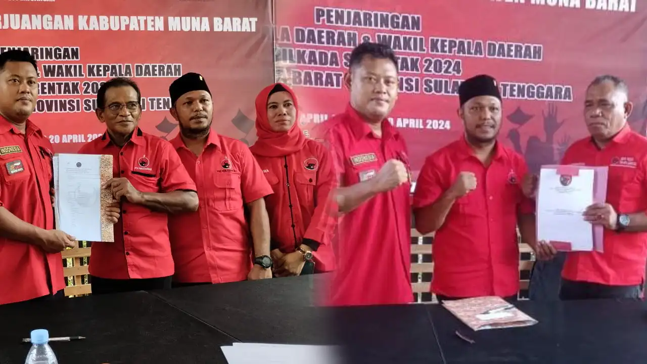 Dua Kader PDIP Muna Barat Resmi Mendaftar Bakal Calon Bupati
