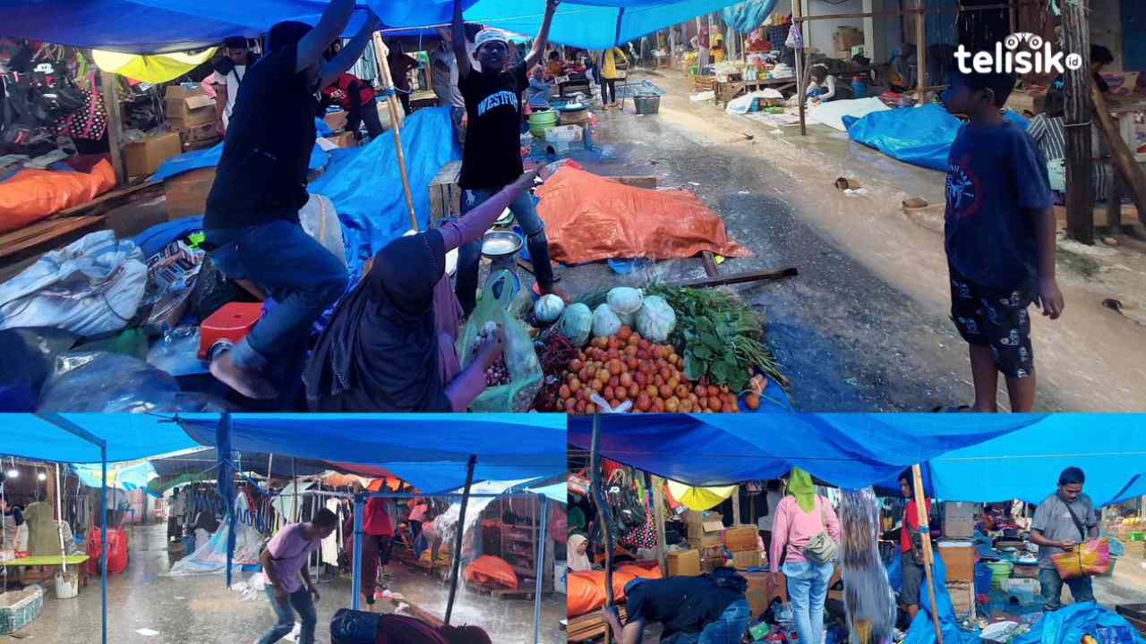 Keluhan Pedagang di Pasar Lapulu Kendari Harap Bisa Jualan Tanpa Khawatir Cuaca