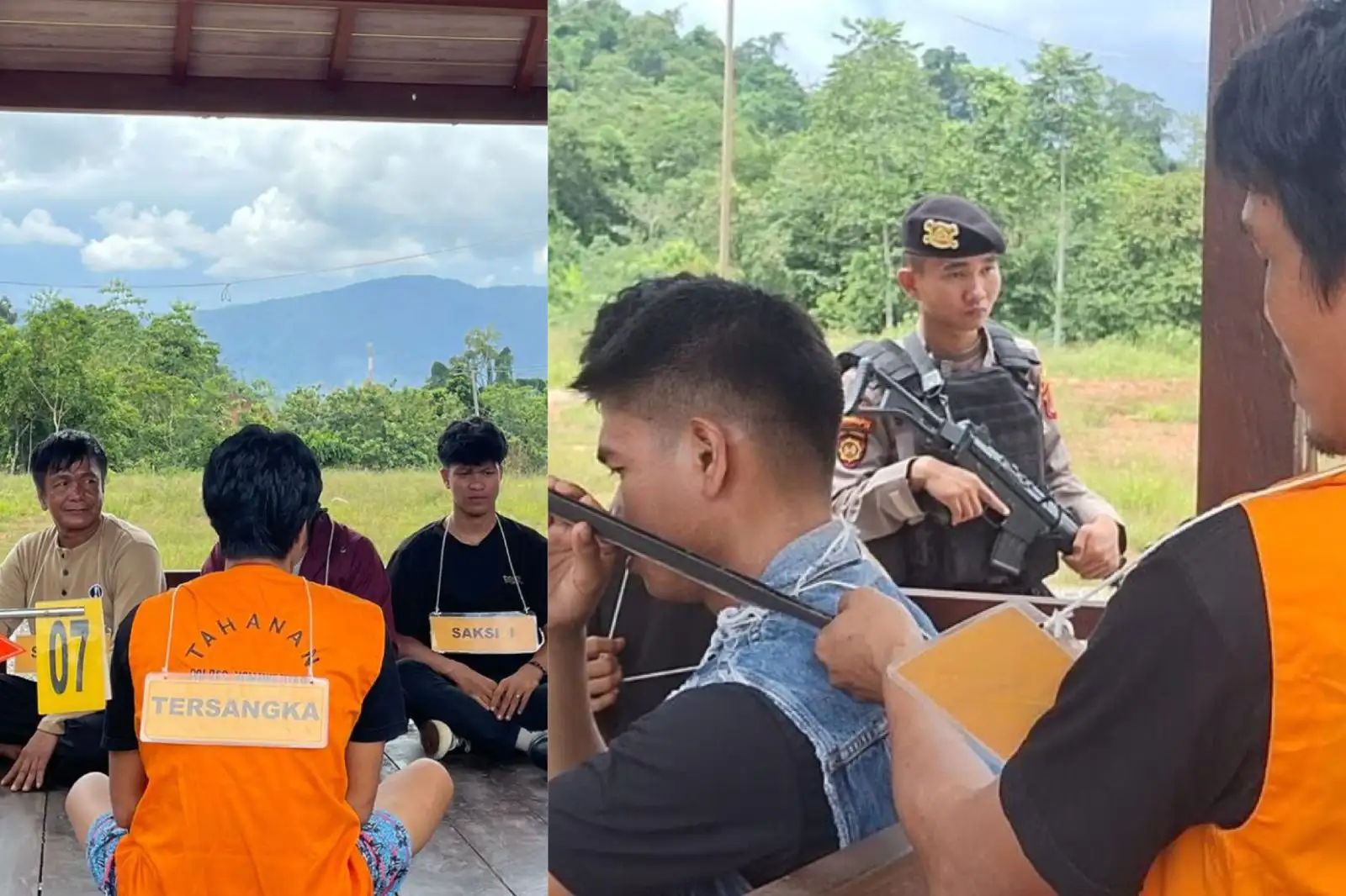 Polres Konut Gelar Rekonstruksi Kasus Pesta Miras Berujung Pembunuhan