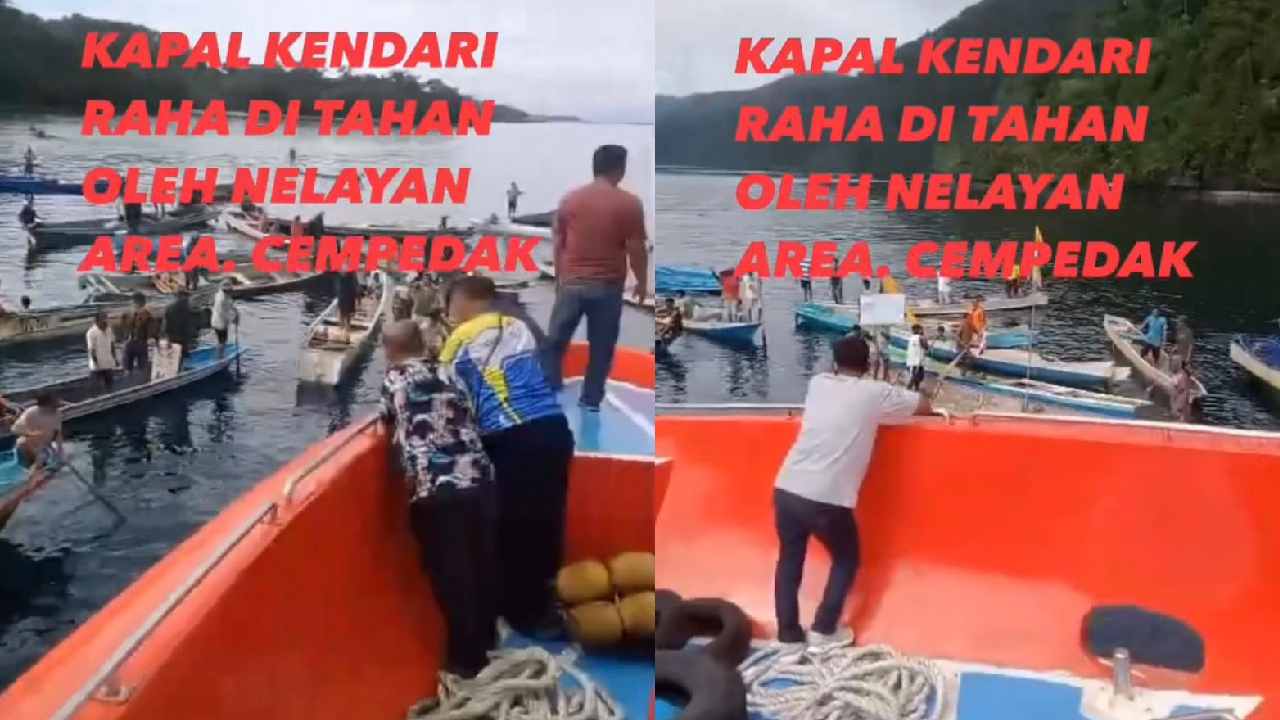 Sering Ciptakan Ombak Besar, Kapal Cepat Raha-Kendari Diblokade Warga di Tengah Laut