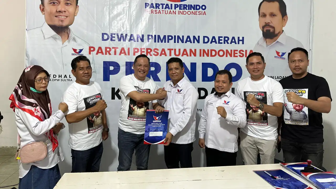 Yudhianto Mahardika Kandidat Calon Wali Kota Kendari Pertama Ambil Formulir di Partai Perindo