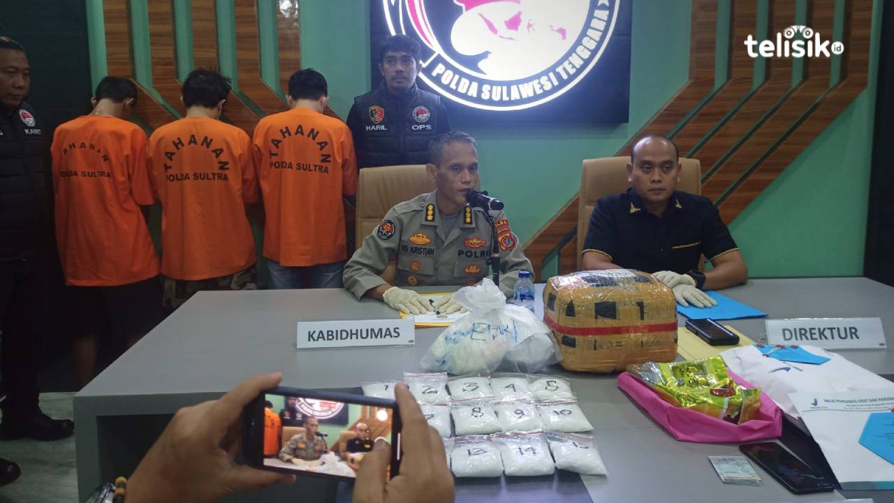 Dit Resnarkoba Polda Sulawesi Tenggara Gagalkan Peredaran 2,6 Kilogram Sabu dan 2,8 Kilogram Ganja