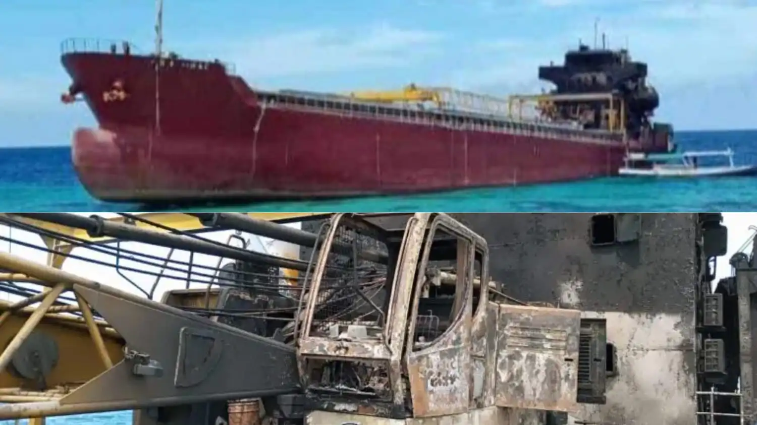 Kapal Kargo NTT-Timor Leste-Papua Terbakar dan Karam di Pesisir Wakatobi