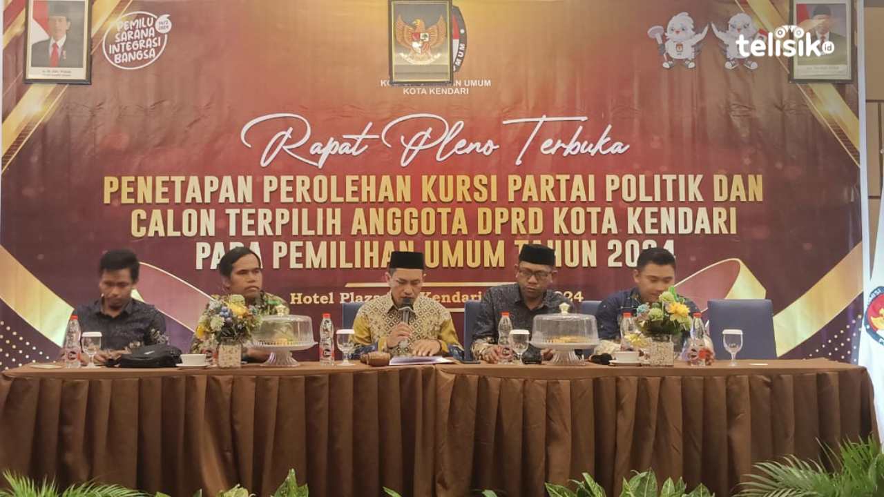 KPU Kota Kendari Tetapkan Perolehan Kursi dan 35 Anggota DPRD Terpilih