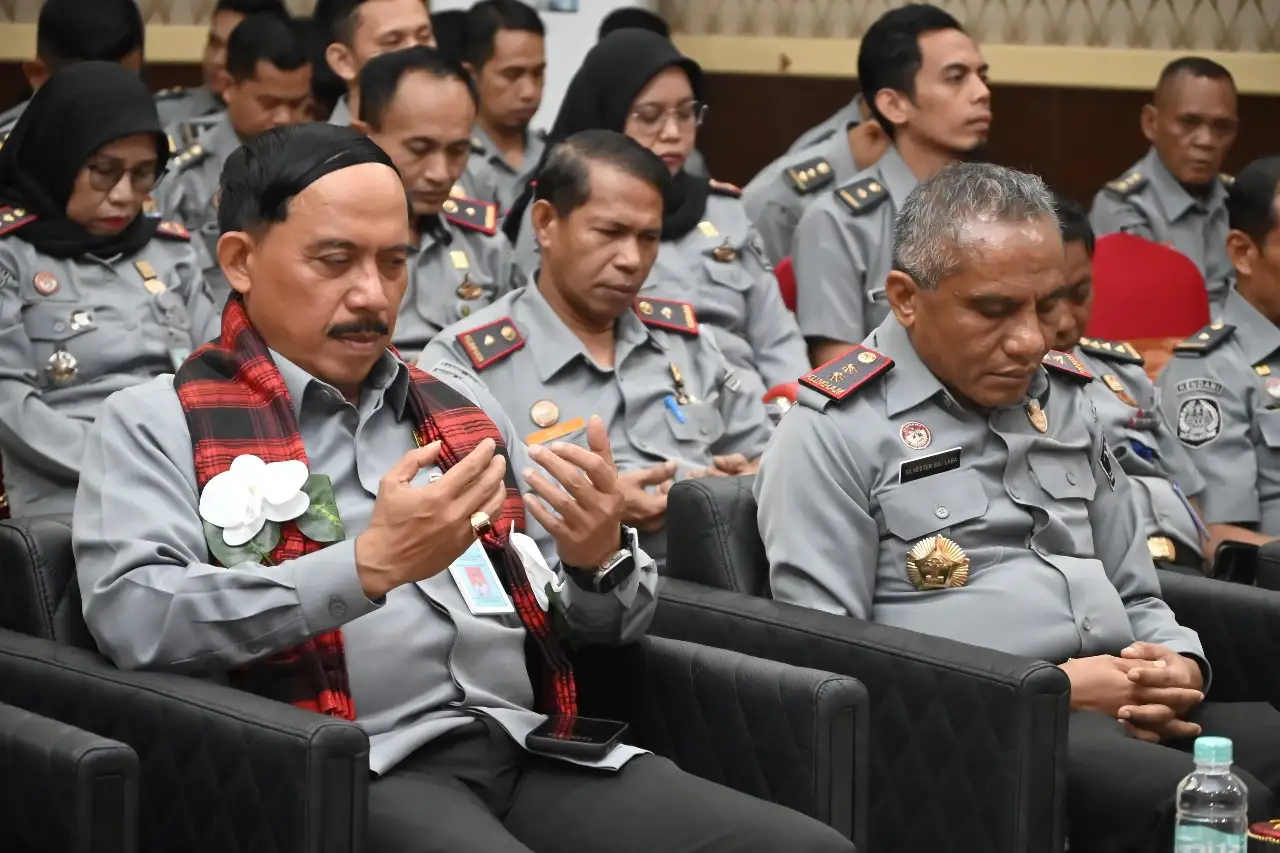 Kunjungi Kanwil Kemenkumham Sulawesi Tenggara, Staf Ahli Menteri Bidang Politik dan Keamanan Beri Penguatan