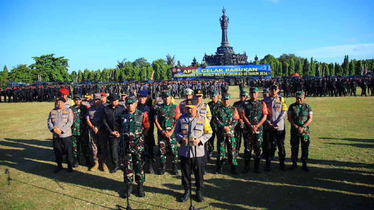 Ribuan Pasukan TNI-Polri Bakal Diterjunkan dalam Pengamanan Ring Satu World Water Forum ke-10 di Bali