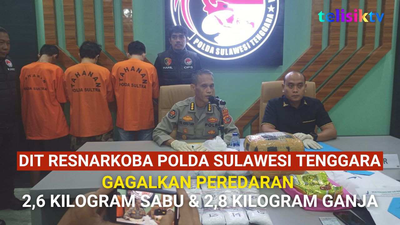 Video: Dit Resnarkoba Polda Sulawesi Tenggara Gagalkan Peredaran 2,6 Kilogram Sabu dan 2,8 Kilogram Ganja