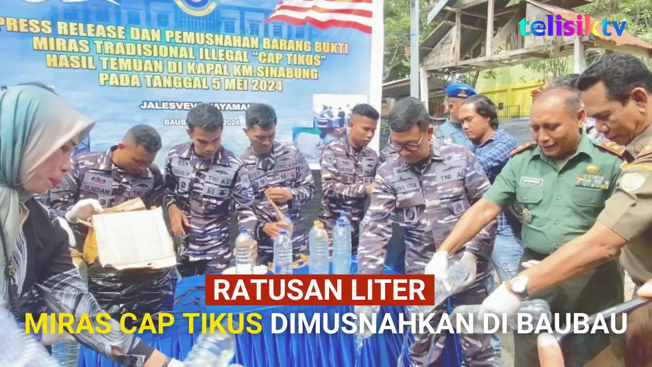 Video: Ratusan Liter Miras Cap Tikus Dimusnahkan di Baubau