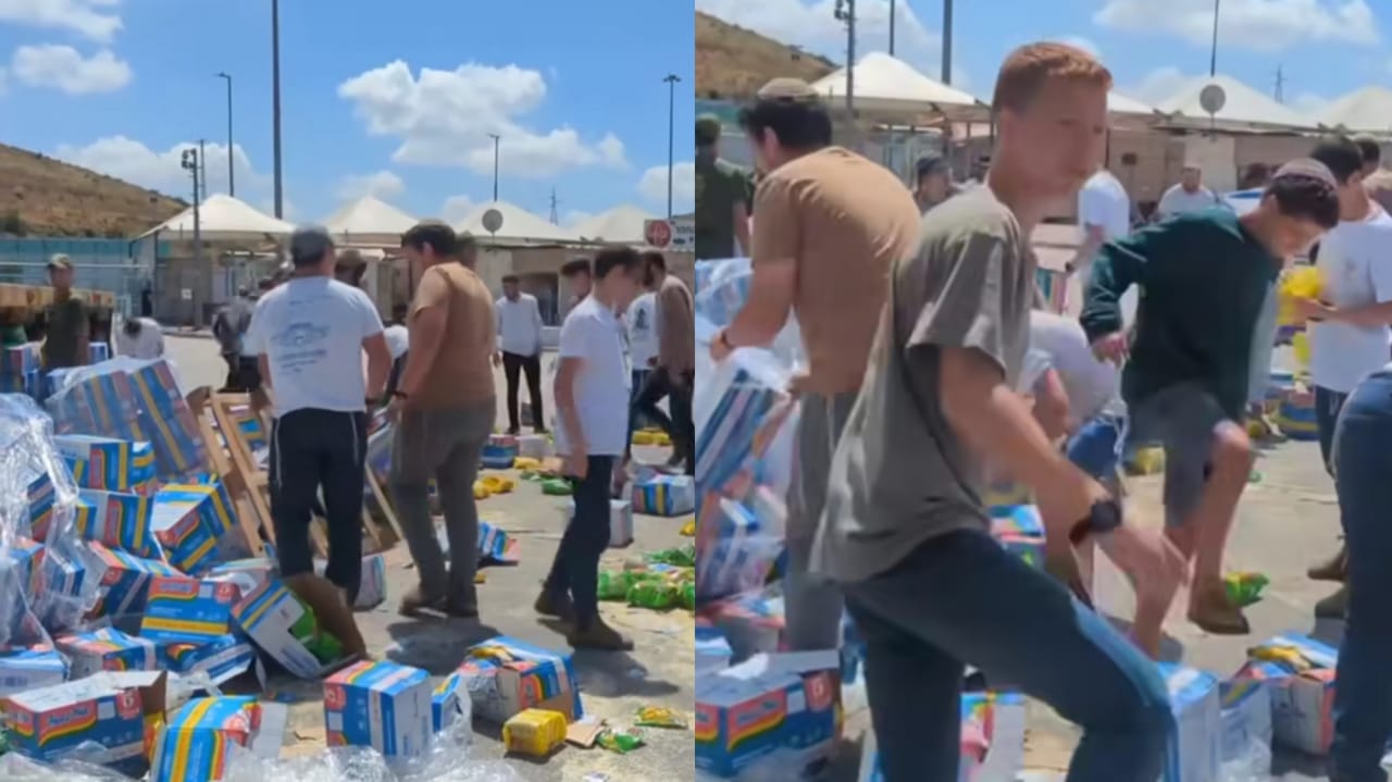 Warga Israel Bongkar dan Injak-Injak Indomie Bantuan Siap Dibagikan untuk Palestina
