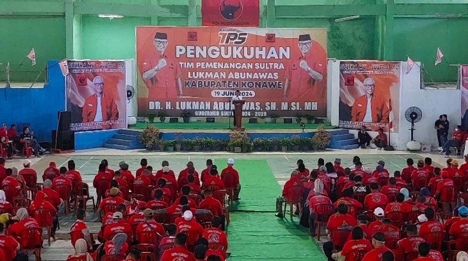 453 TPS Konawe Dikukuhkan, Siap Menangkan Balon Gubernur Sultra Lukman Abunawas