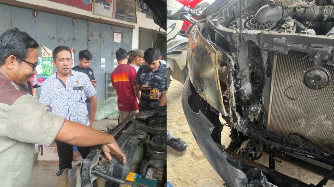 Mobil Terparkir di Depan Toko Tumaka UHO Dibakar OTK, Korban Sempat Dengar Suara Knalpot Brong
