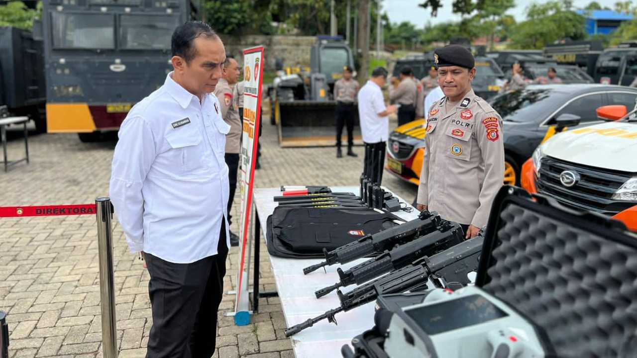 Ini Kendaraan dan Alat Khusus Polda Sulawesi Tenggara untuk Pengamanan Pemilu 2024