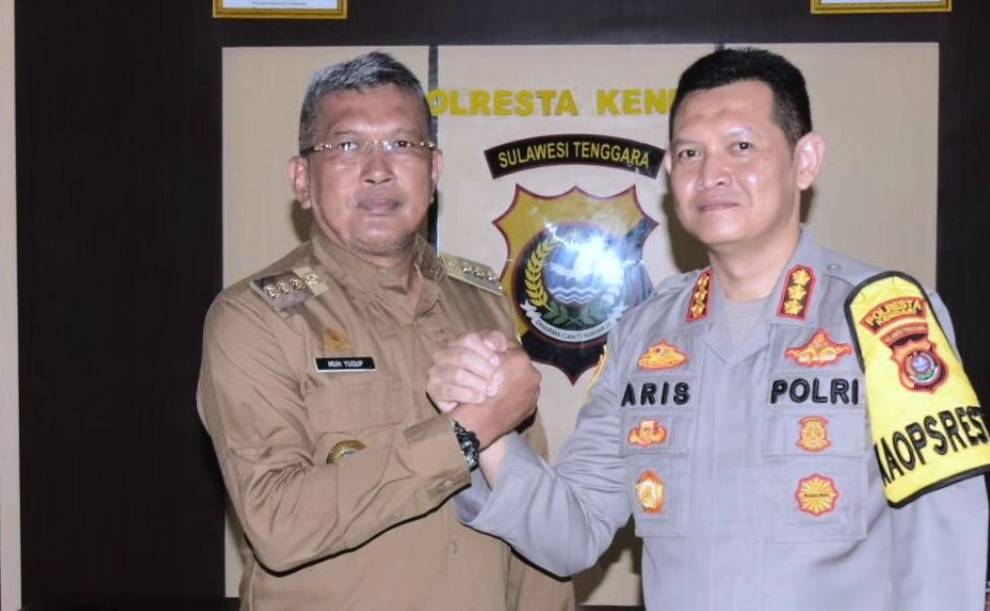 Masifkan Penataan Kota Kendari, Pemkot Jalin Sinergi dengan Kapolresta